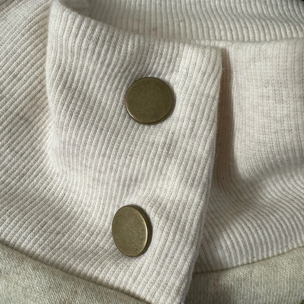 Women's Anthropologie Daily Practice Beige and Green Jacket with Nature Print - Picture 5 of 9